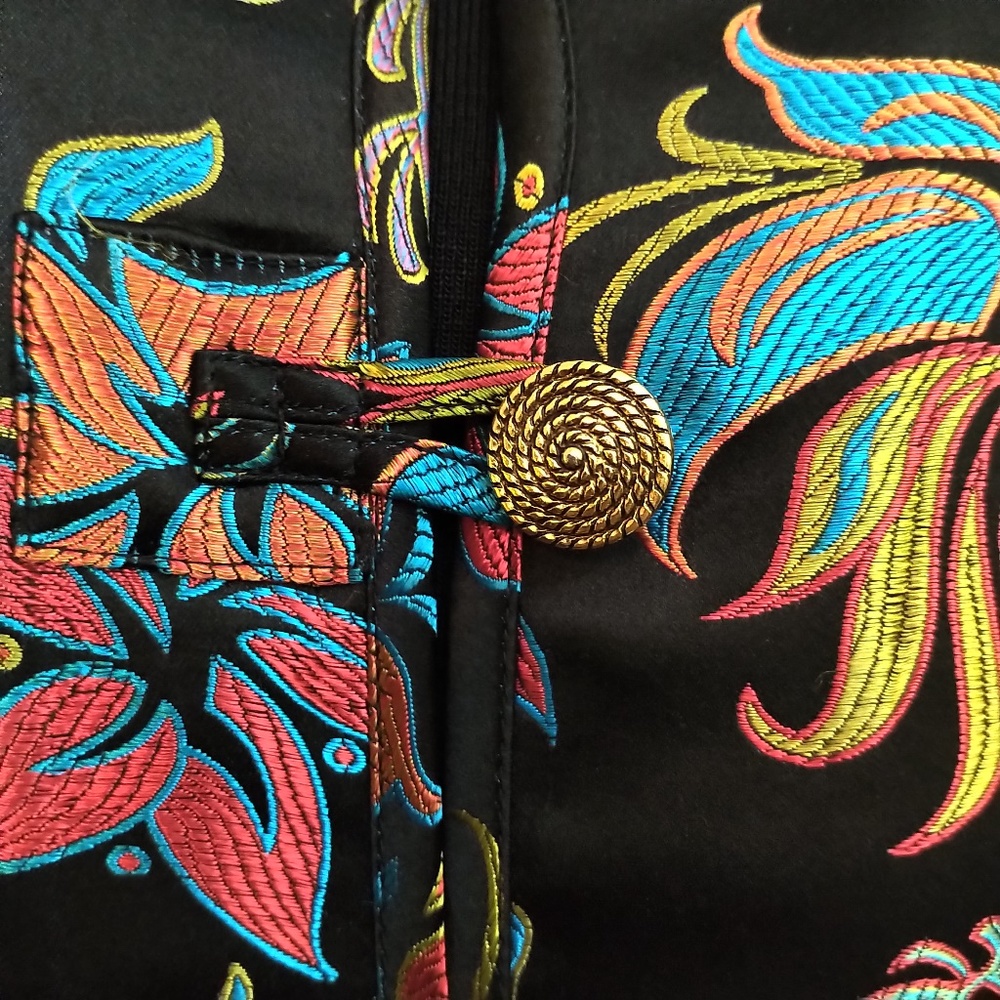 Asian-Inspired Jacket by Chico's Like New L XL - Picture 3 of 5